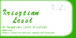krisztian lessl business card